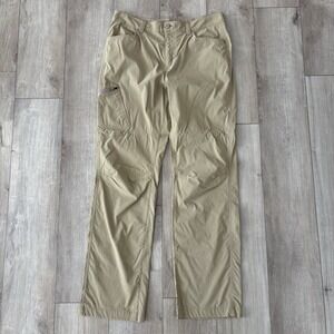 Eddie Bauer Travex Pants Men 34x34 Flat Front Khaki Chino 5 Pocket Hiking Casual